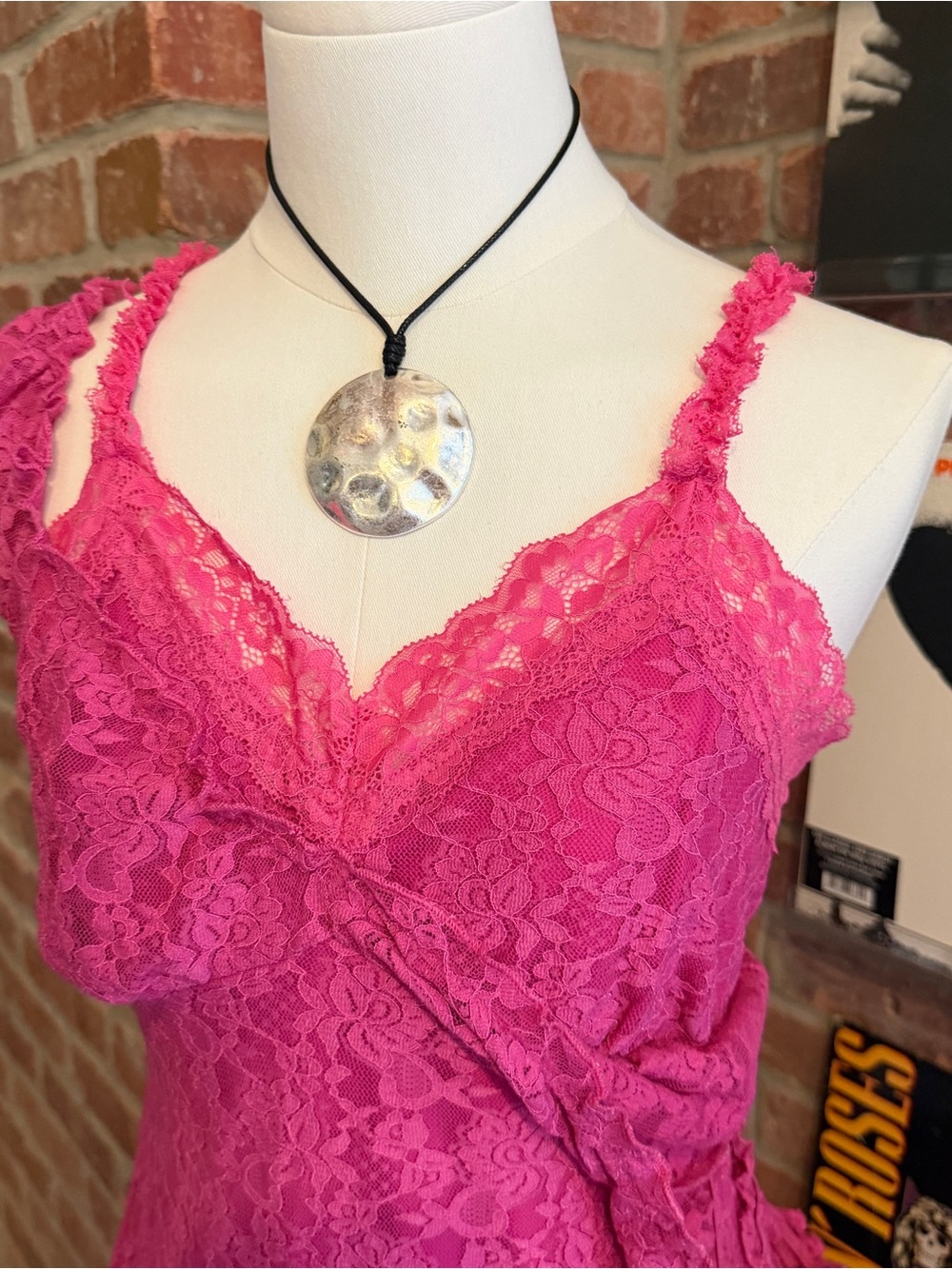 vintage layered pink lace babydoll dress - Picture 4 of 6